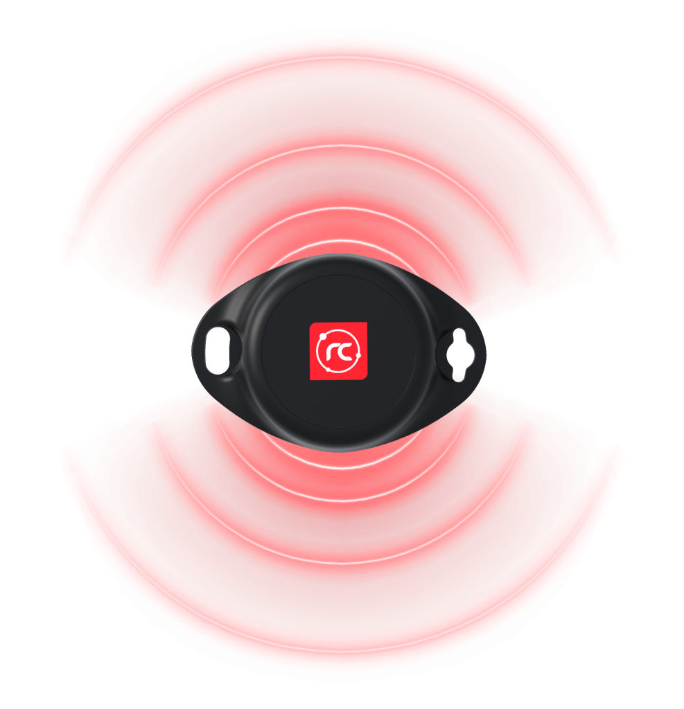 Bluetooth Track Coin Beacon mit routecontrol Logo